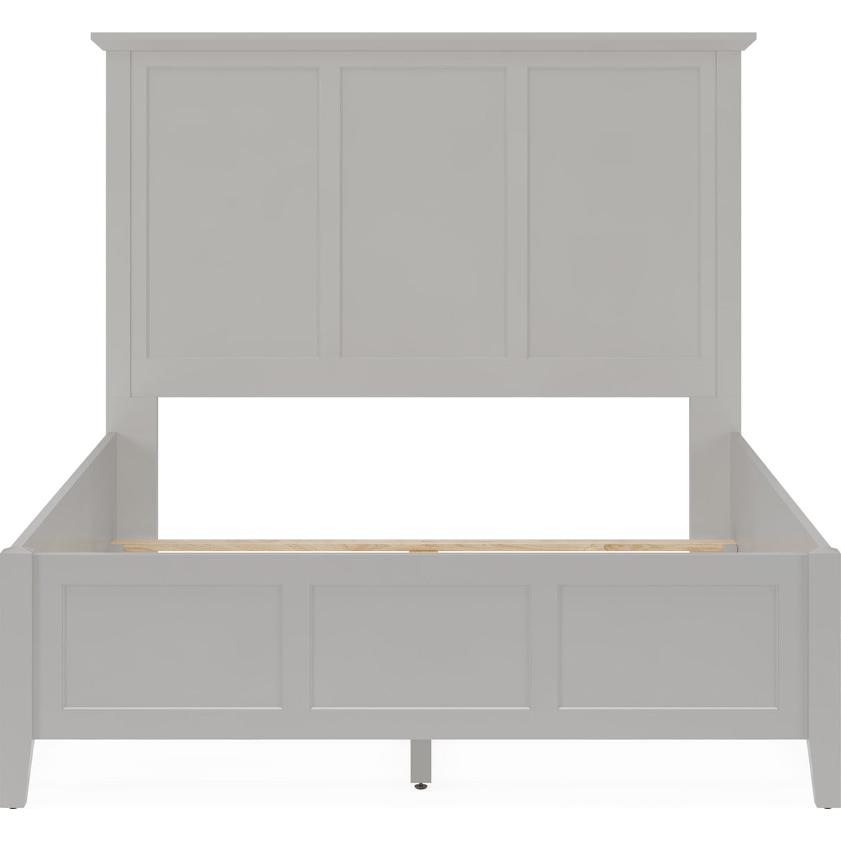 Grace Three Panel Bed in Elephant Grey