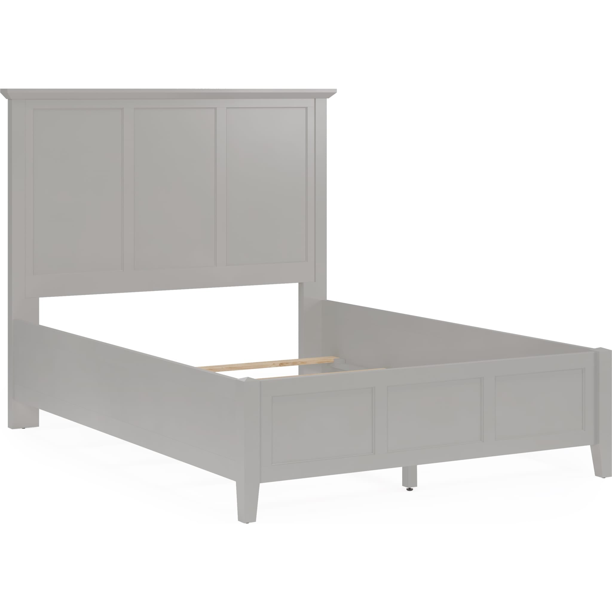 Grace Three Panel Bed in Elephant Grey