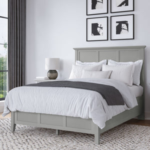 Grace Three Panel Bed in Elephant Grey