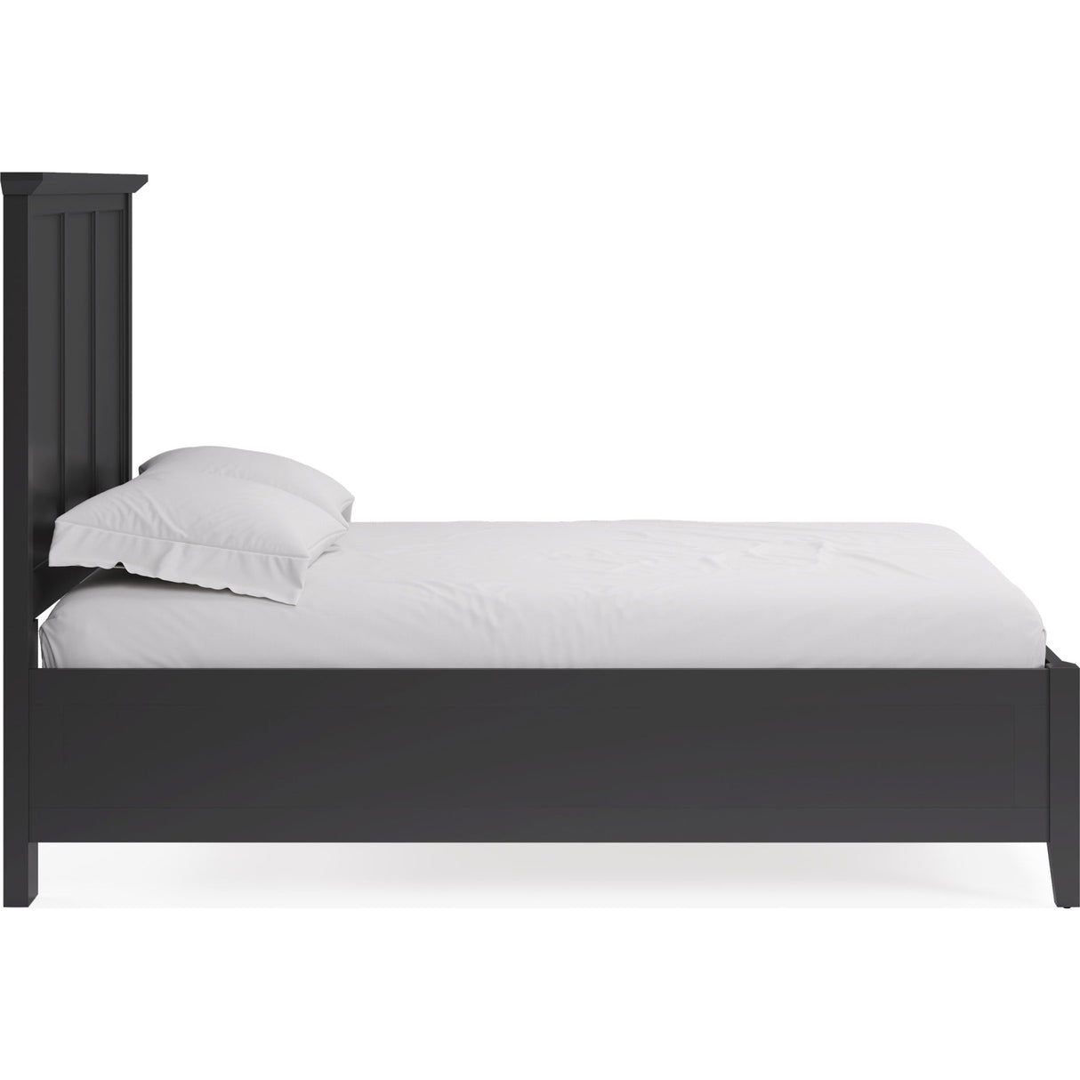 Grace Three Panel Bed in Raven Black