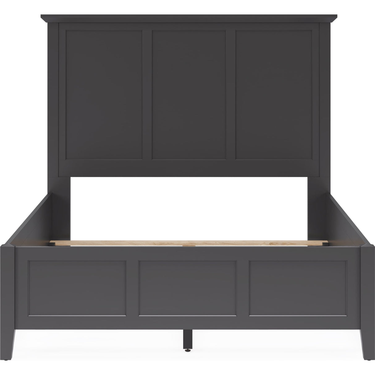 Grace Three Panel Bed in Raven Black