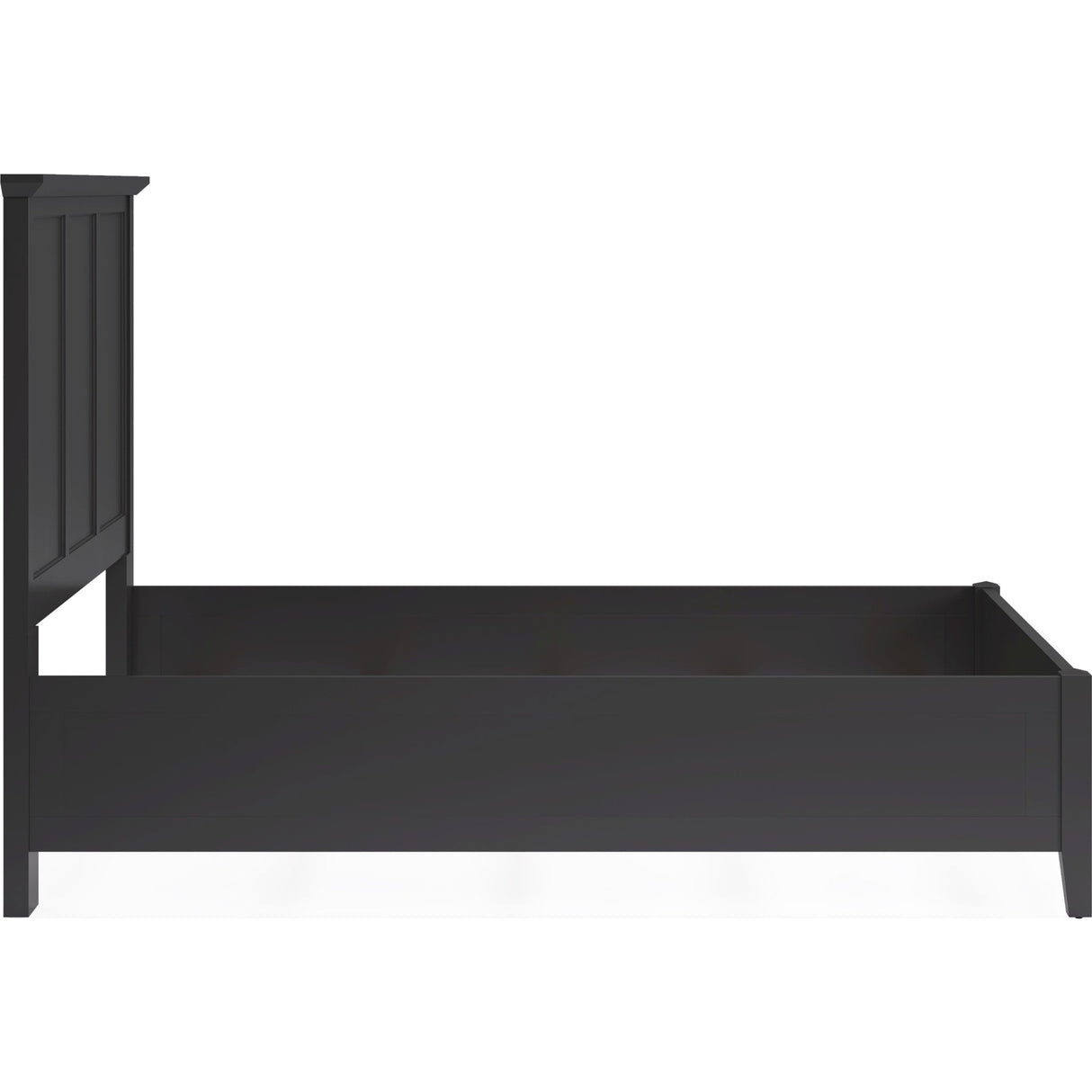 Grace Three Panel Bed in Raven Black