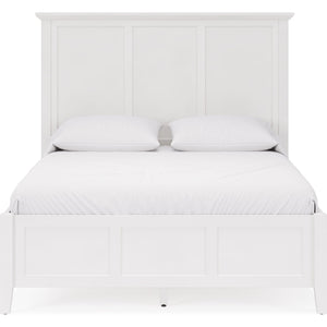 Grace Three Panel Bed in Snowfall White
