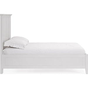 Grace Three Panel Bed in Snowfall White