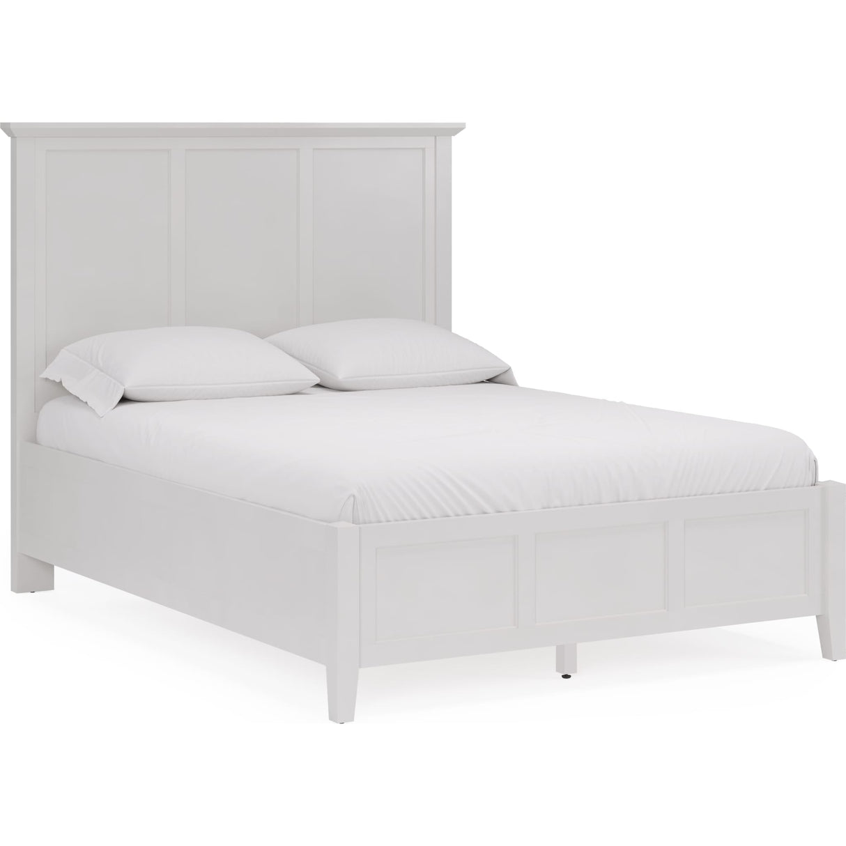 Grace Three Panel Bed in Snowfall White