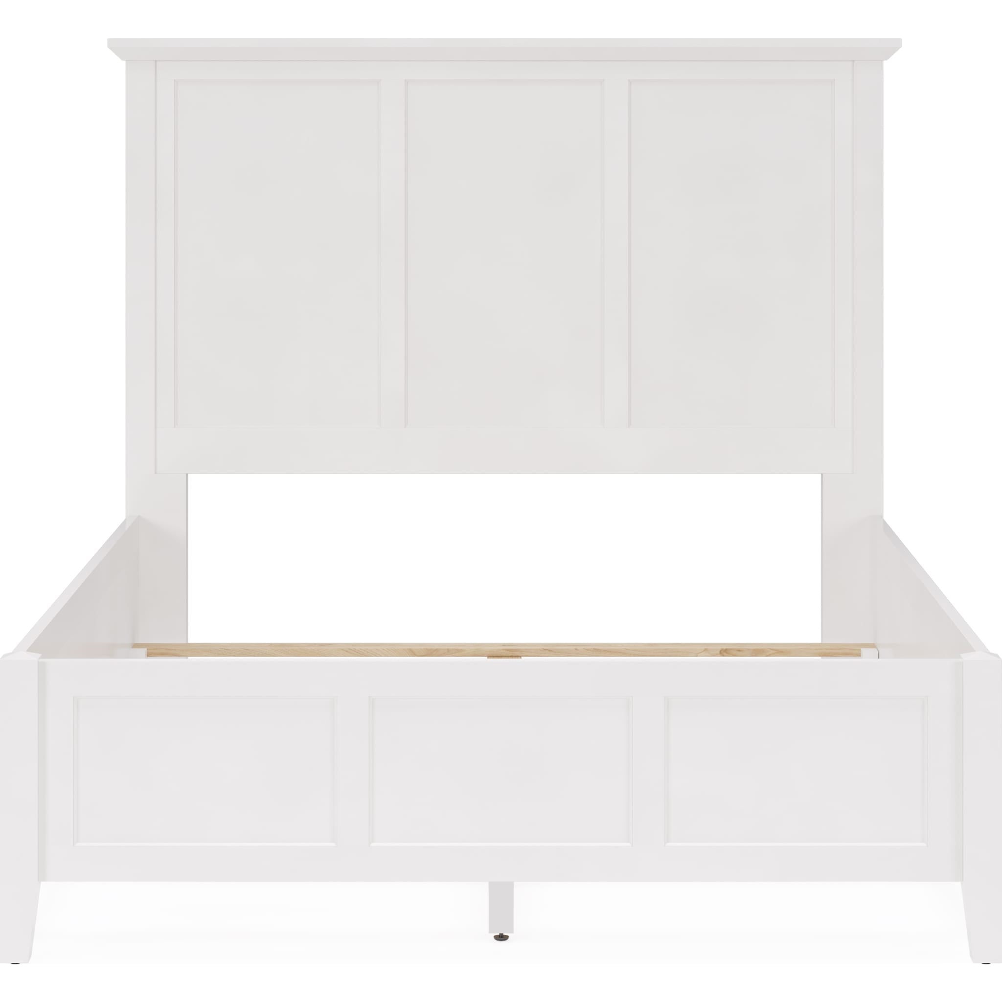 Grace Three Panel Bed in Snowfall White