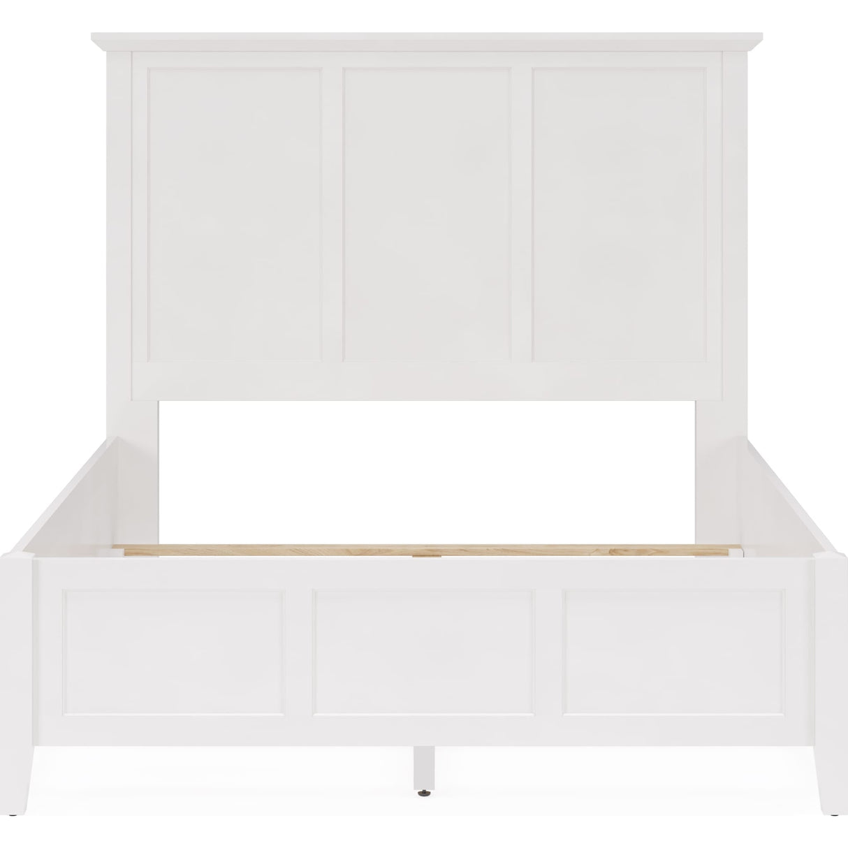Grace Three Panel Bed in Snowfall White