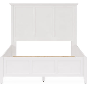 Grace Three Panel Bed in Snowfall White