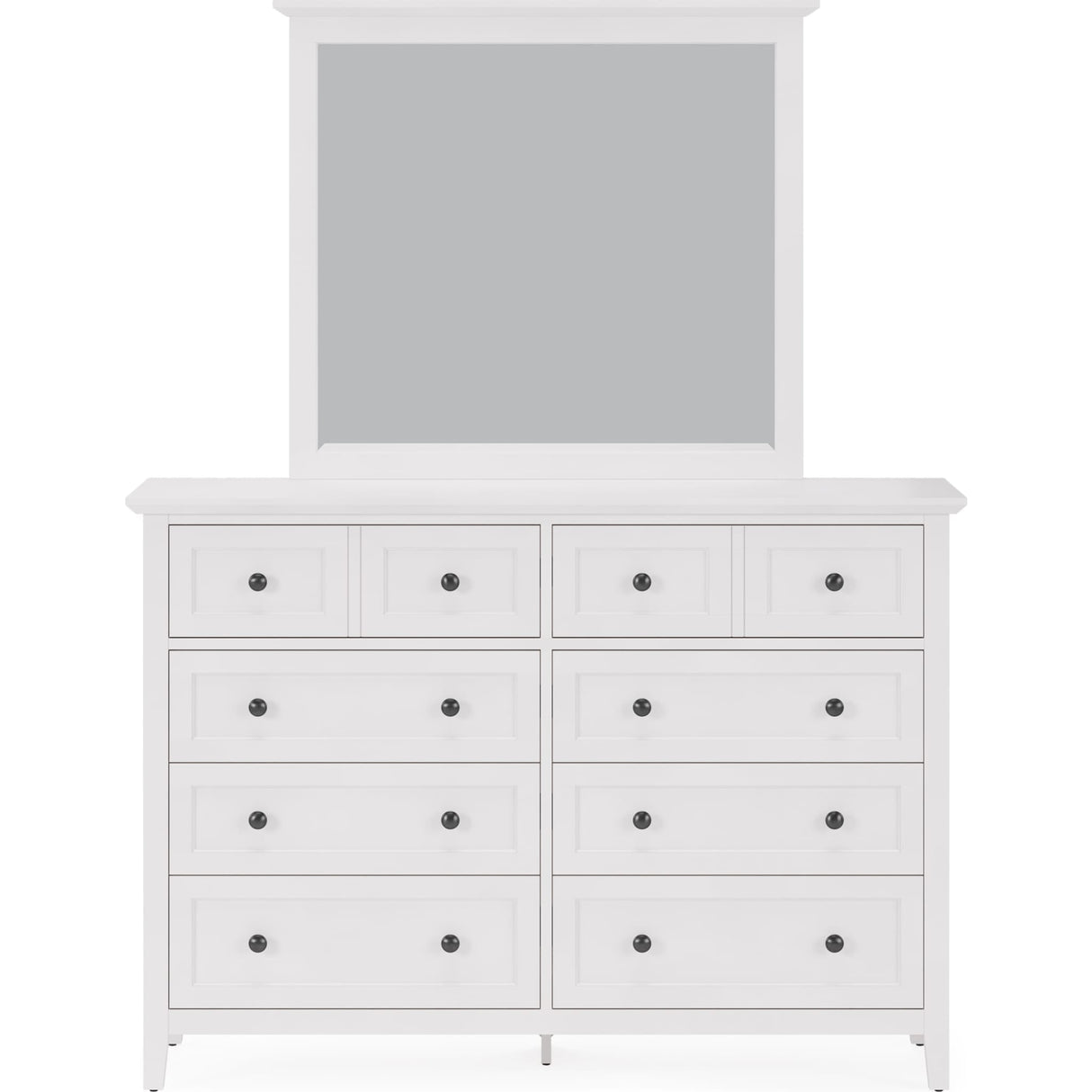 Grace Wall or Dresser Mirror in Snowfall White