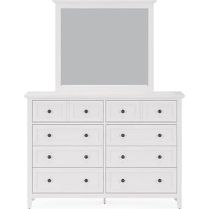 Grace Wall or Dresser Mirror in Snowfall White
