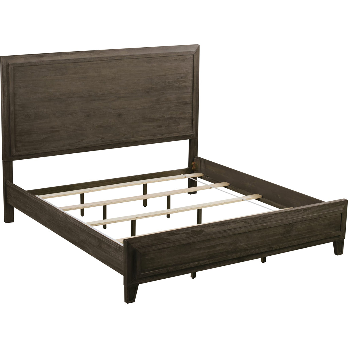 Hadley Solid Wood Panel Bed in Onyx