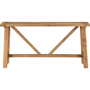 Harby Reclaimed Wood Console Table in Rustic Tawny