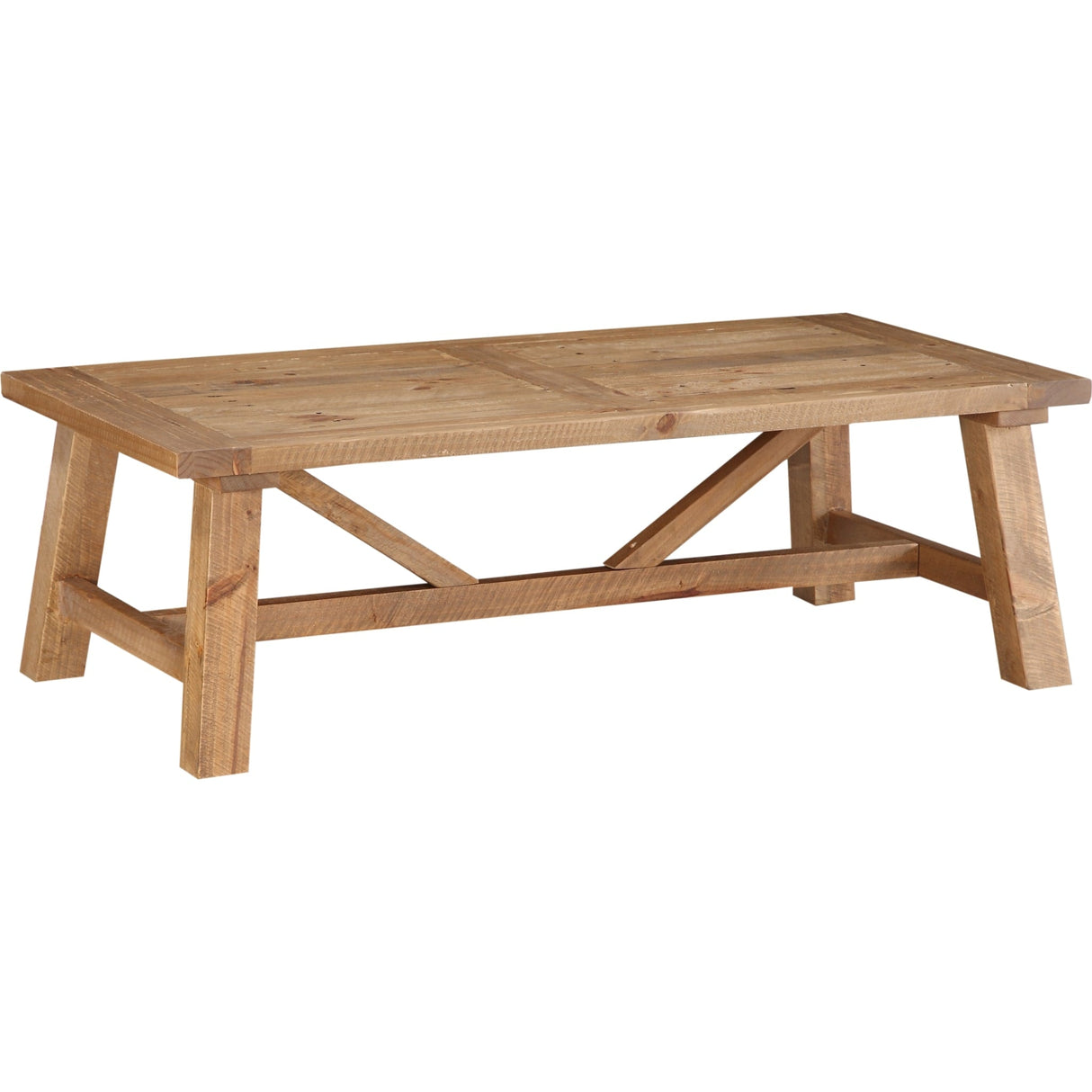 Harby Reclaimed Wood Rectangular Coffee Table in Rustic Tawny