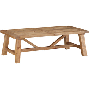 Harby Reclaimed Wood Rectangular Coffee Table in Rustic Tawny