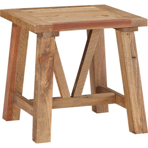 Harby Reclaimed Wood Square Side Table in Rustic Tawny