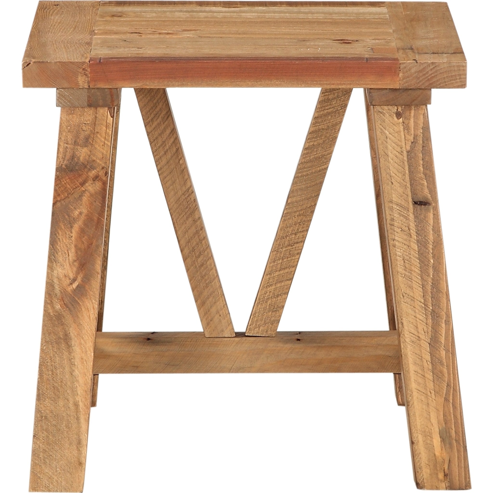Harby Reclaimed Wood Square Side Table in Rustic Tawny