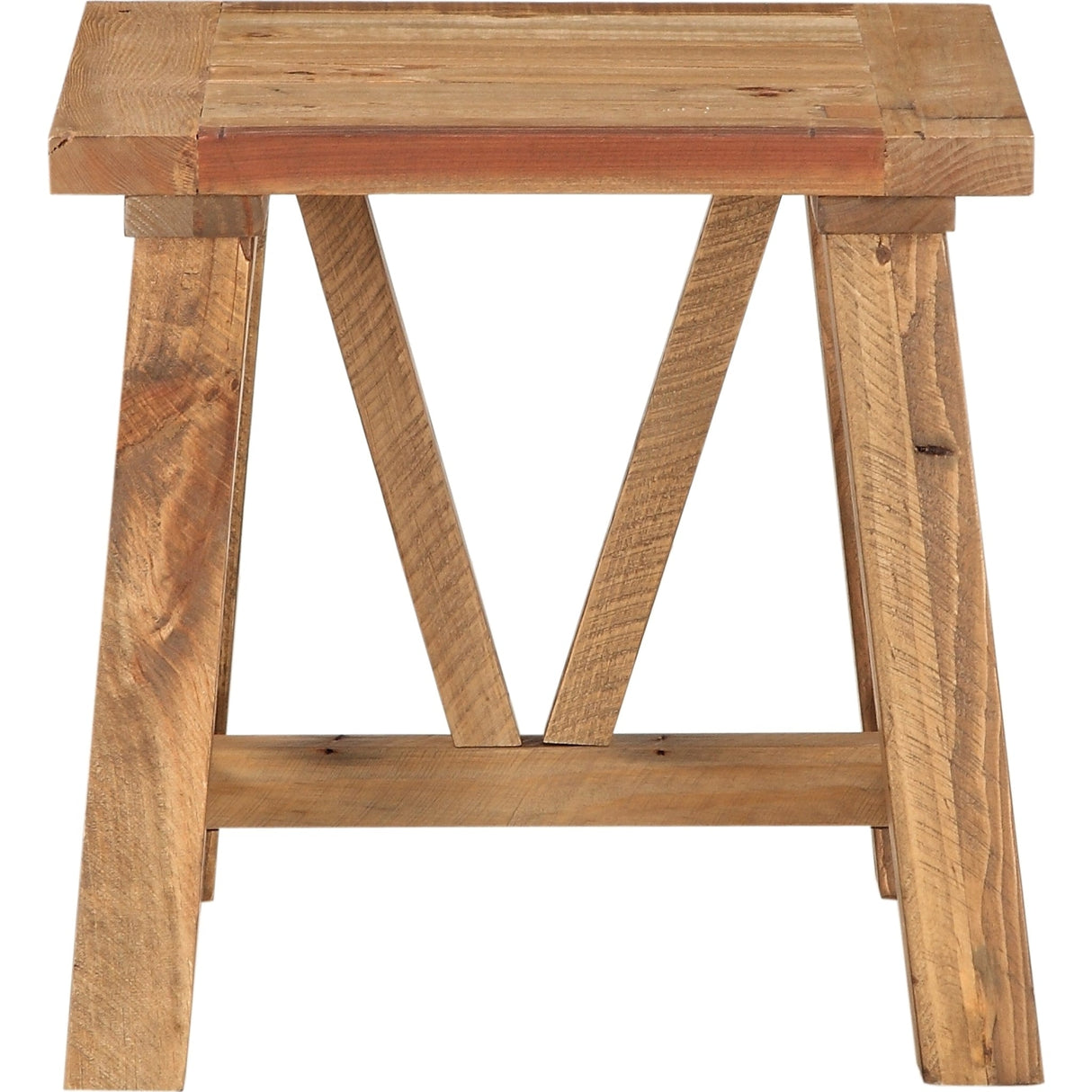 Harby Reclaimed Wood Square Side Table in Rustic Tawny