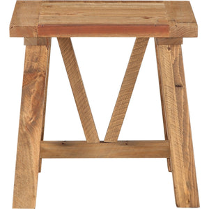 Harby Reclaimed Wood Square Side Table in Rustic Tawny
