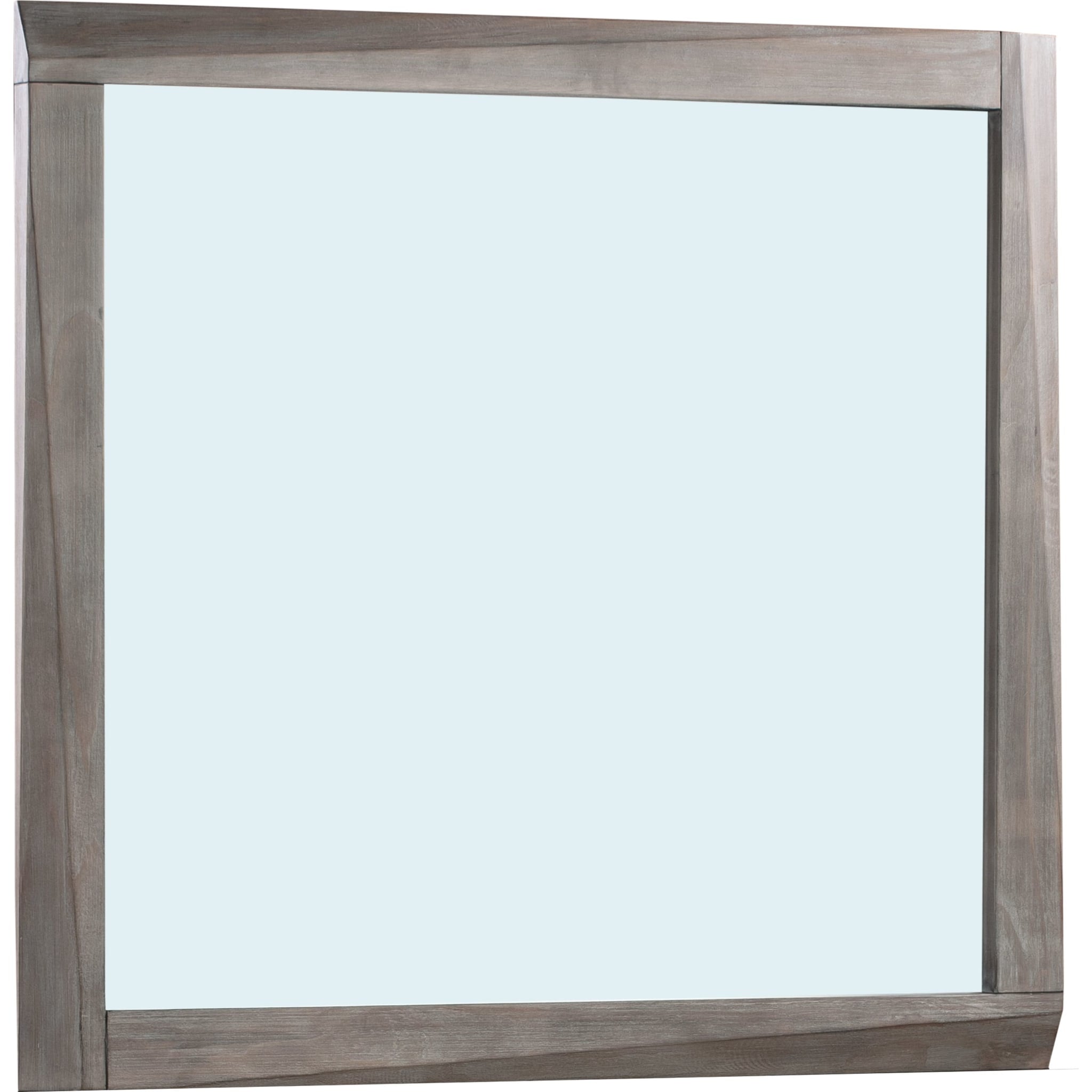 Hearst Solid Wood Beveled Glass Mirror in Sahara Tan