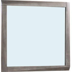 Hearst Solid Wood Beveled Glass Mirror in Sahara Tan