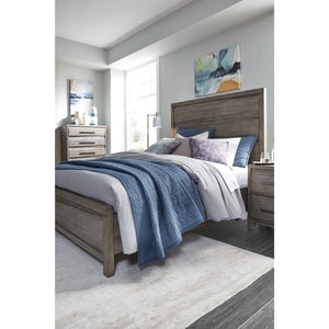Hearst Solid Wood Panel Bed in Sahara Tan