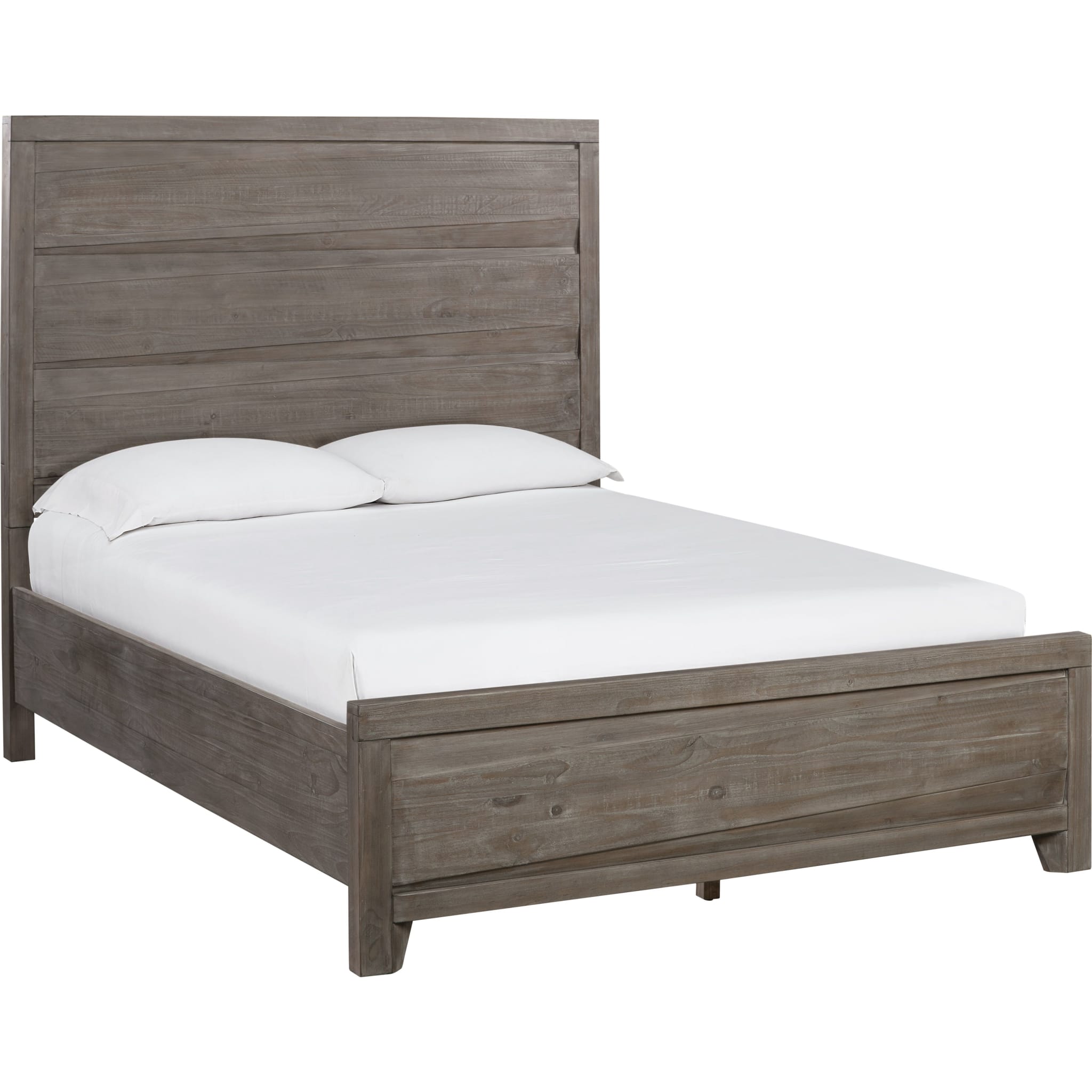 Hearst Solid Wood Panel Bed in Sahara Tan