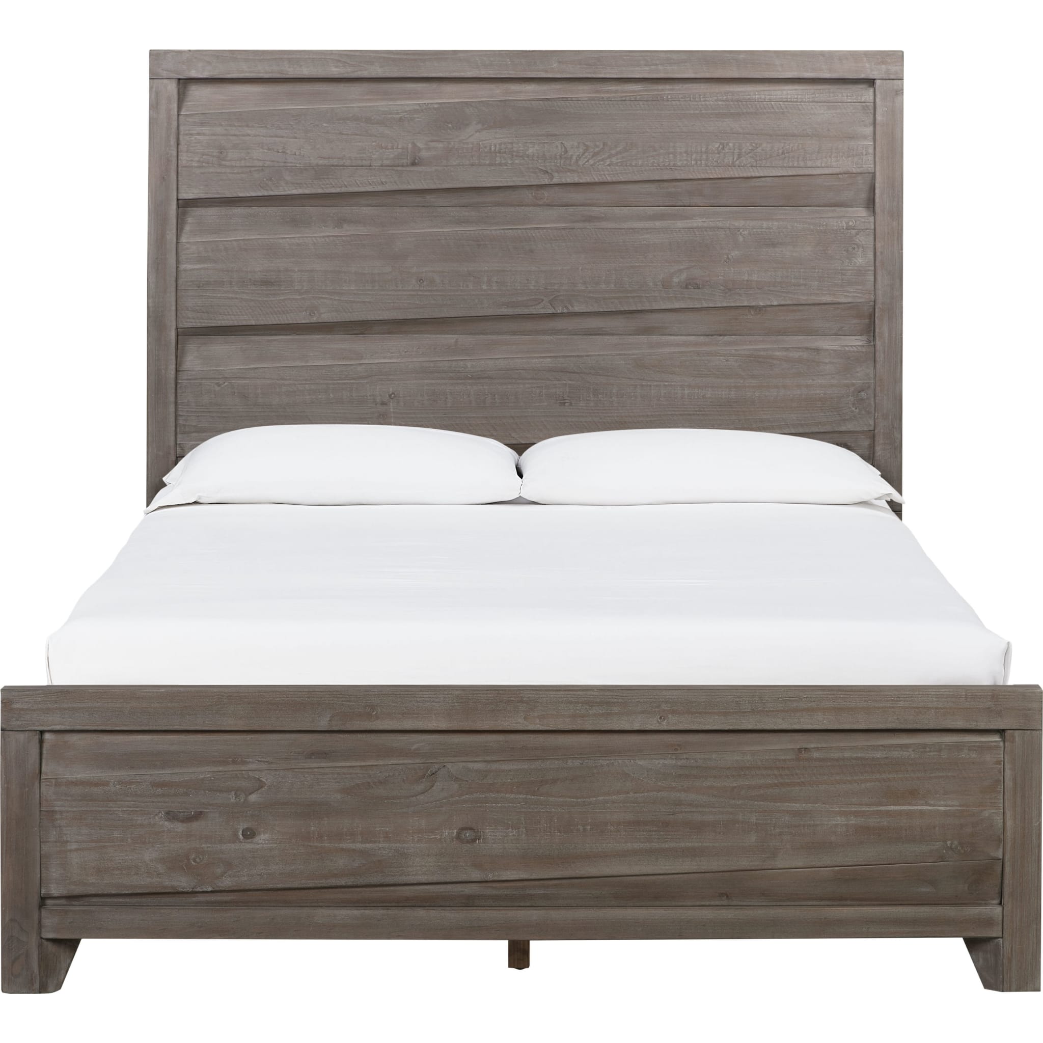 Hearst Solid Wood Panel Bed in Sahara Tan