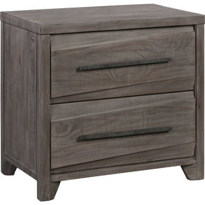 Hearst Solid Wood Two Drawer Nighstand in Sahara Tan