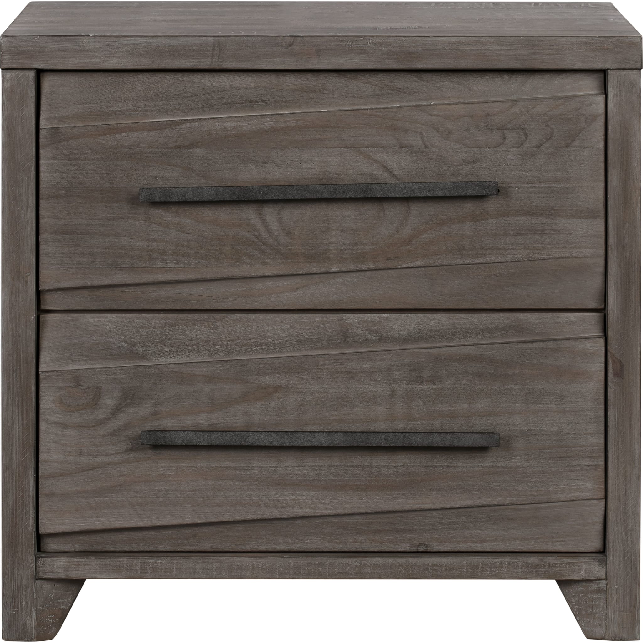 Hearst Solid Wood Two Drawer Nighstand in Sahara Tan