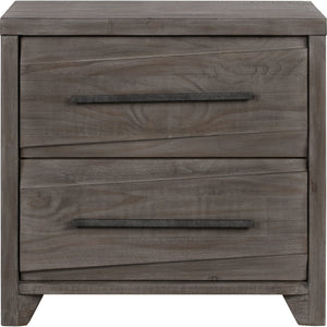 Hearst Solid Wood Two Drawer Nighstand in Sahara Tan