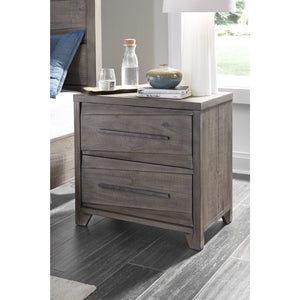 Hearst Solid Wood Two Drawer Nighstand in Sahara Tan