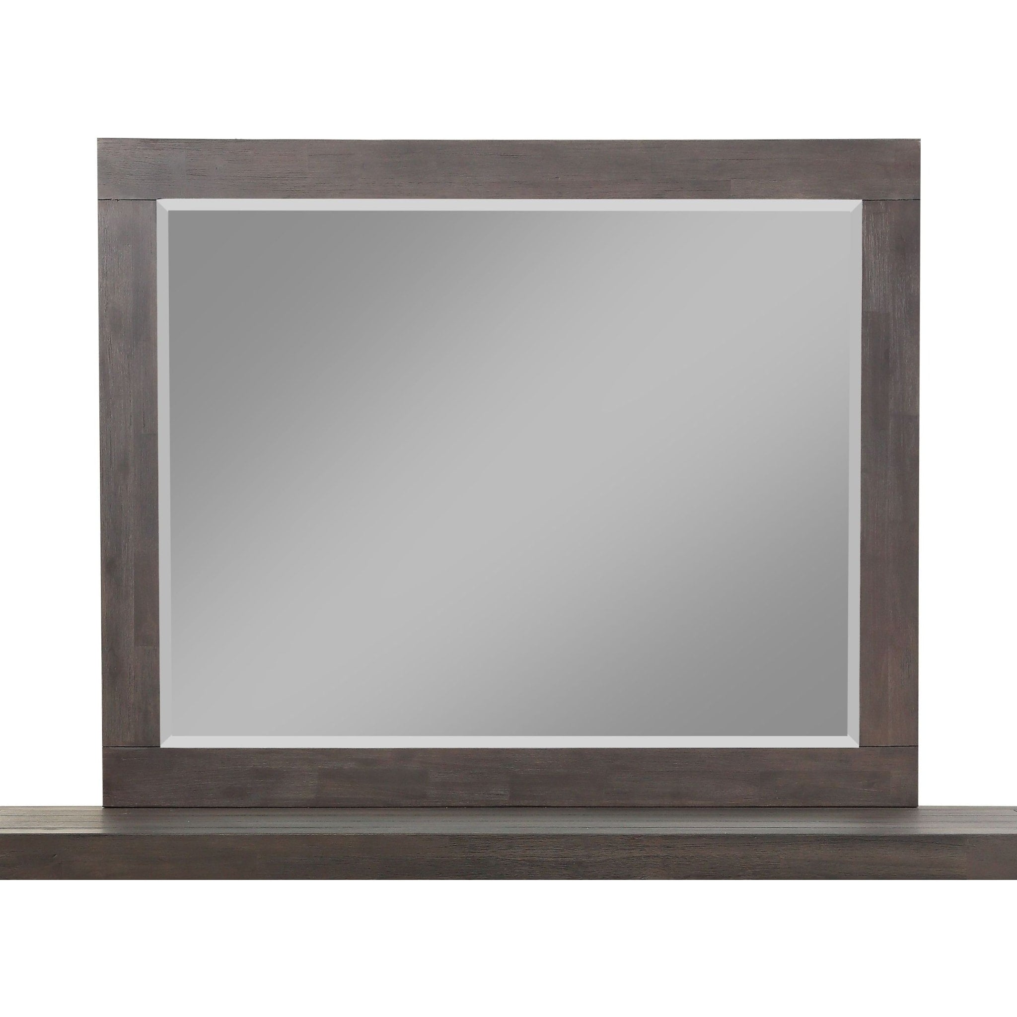 Heath Beveled Glass Mirror in Basalt Grey