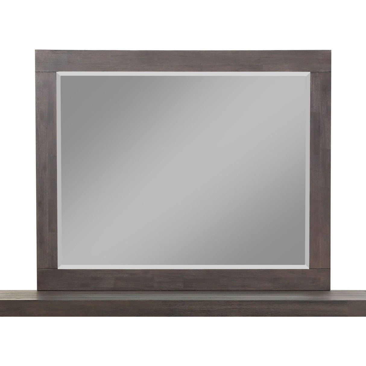 Heath Beveled Glass Mirror in Basalt Grey