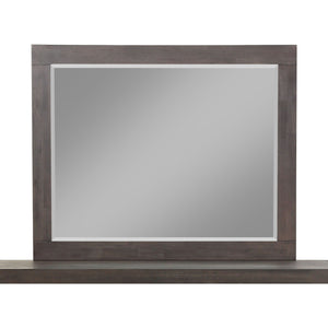 Heath Beveled Glass Mirror in Basalt Grey