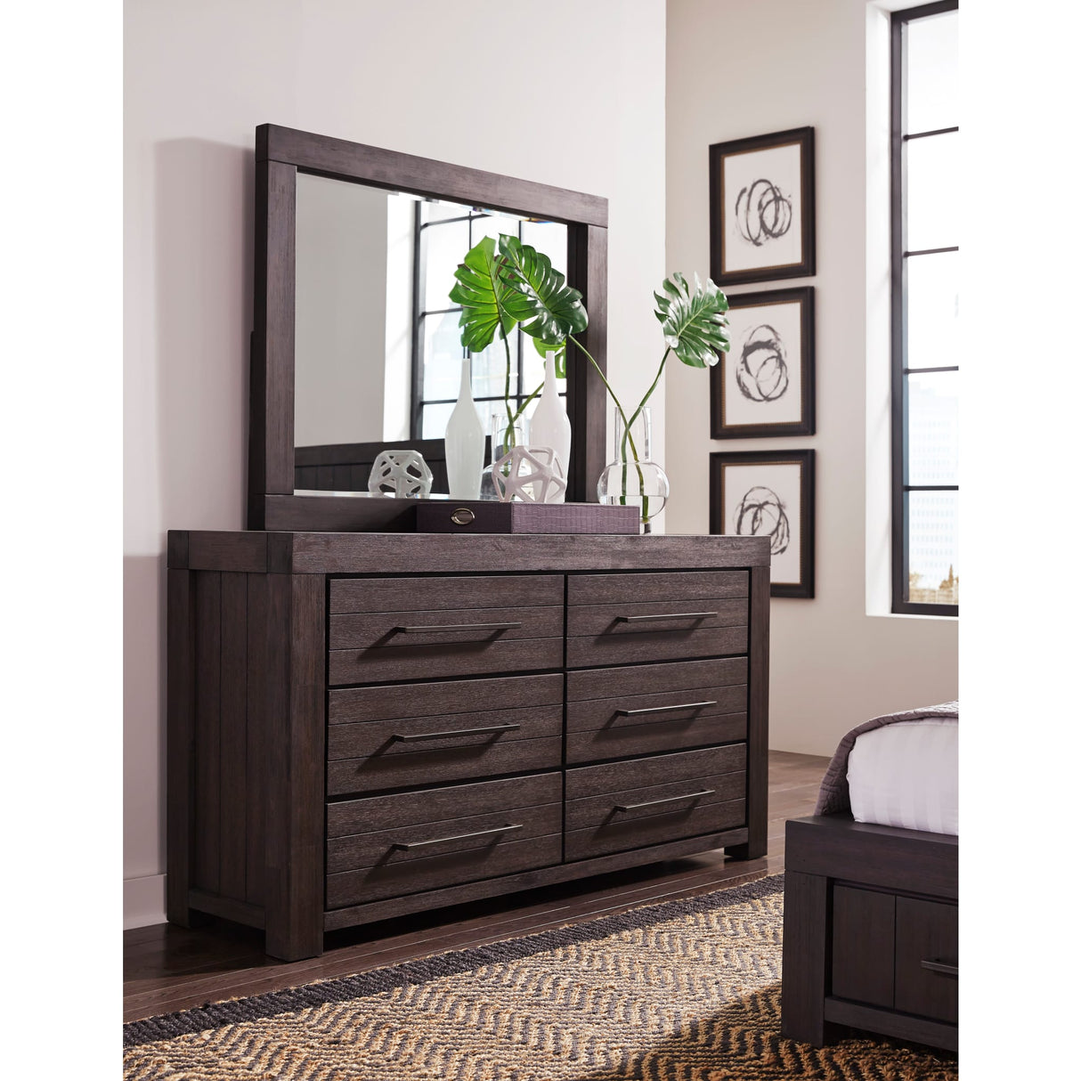Heath Six Drawer Dresser in Basalt Grey (2024)