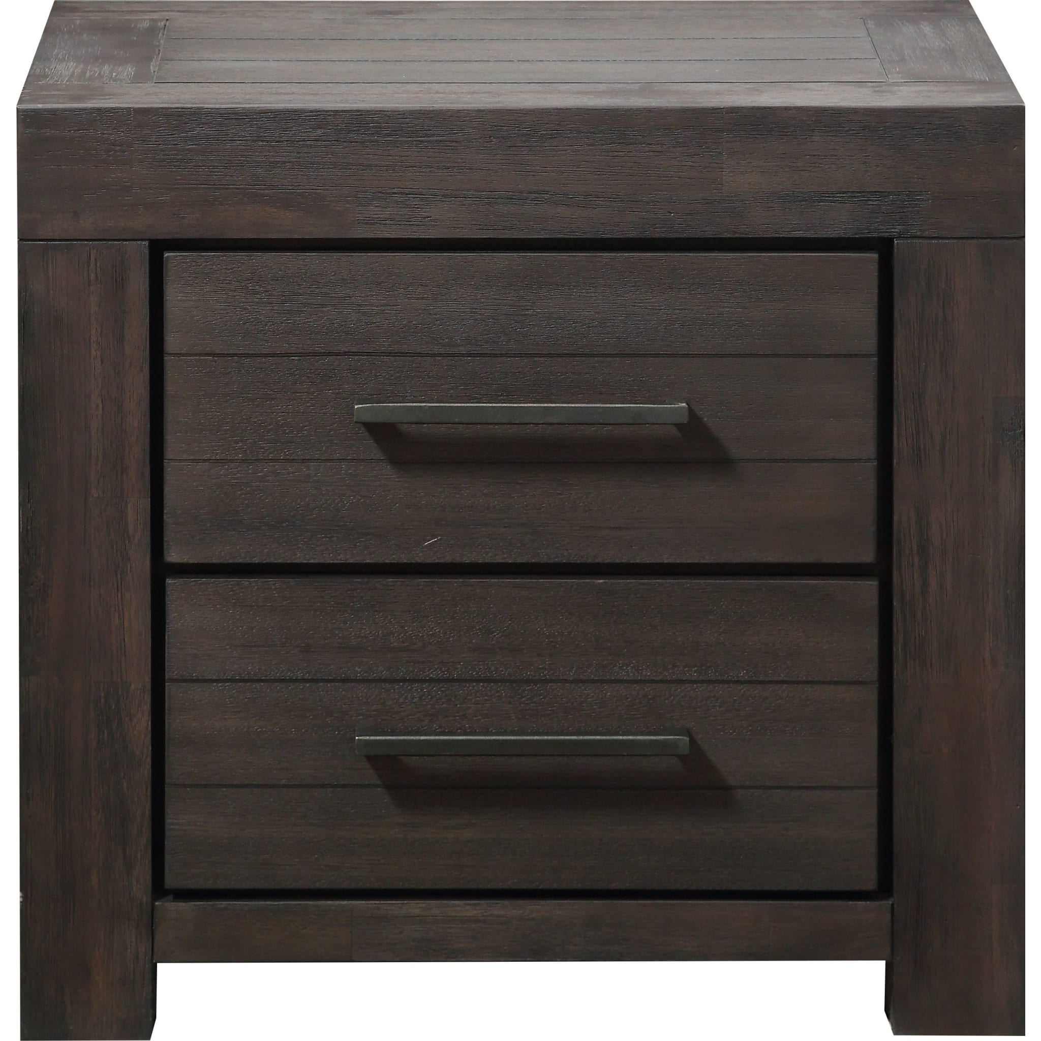 Heath Two Drawer Nightstand in Basalt Grey