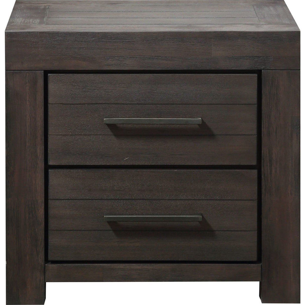 Heath Two Drawer Nightstand in Basalt Grey