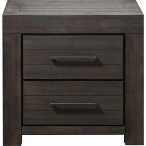 Heath Two Drawer Nightstand in Basalt Grey