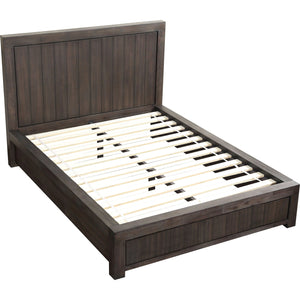 Heath Wood Platform Bed in Basalt Grey