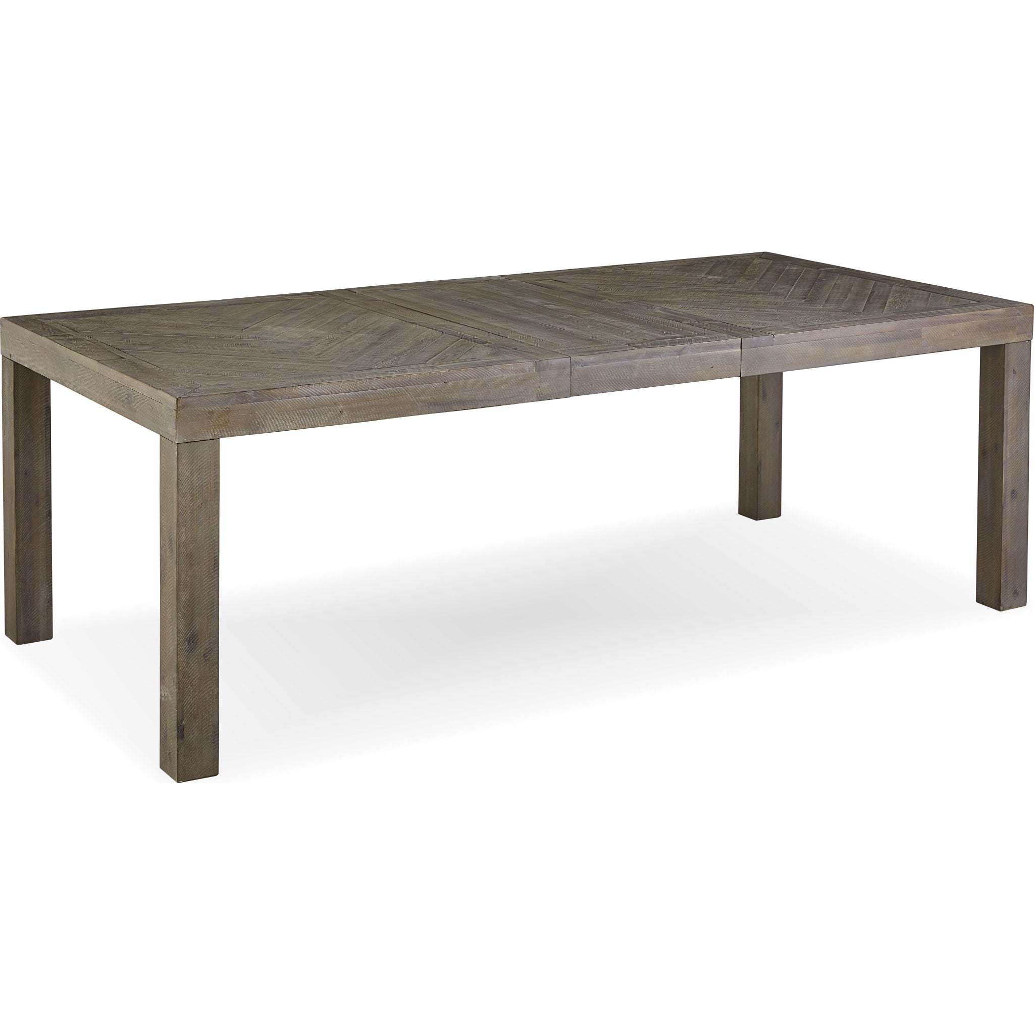 Herringbone Extension Table in Rustic Latte