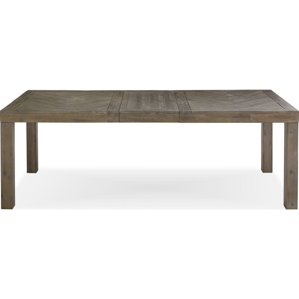 Herringbone Extension Table in Rustic Latte