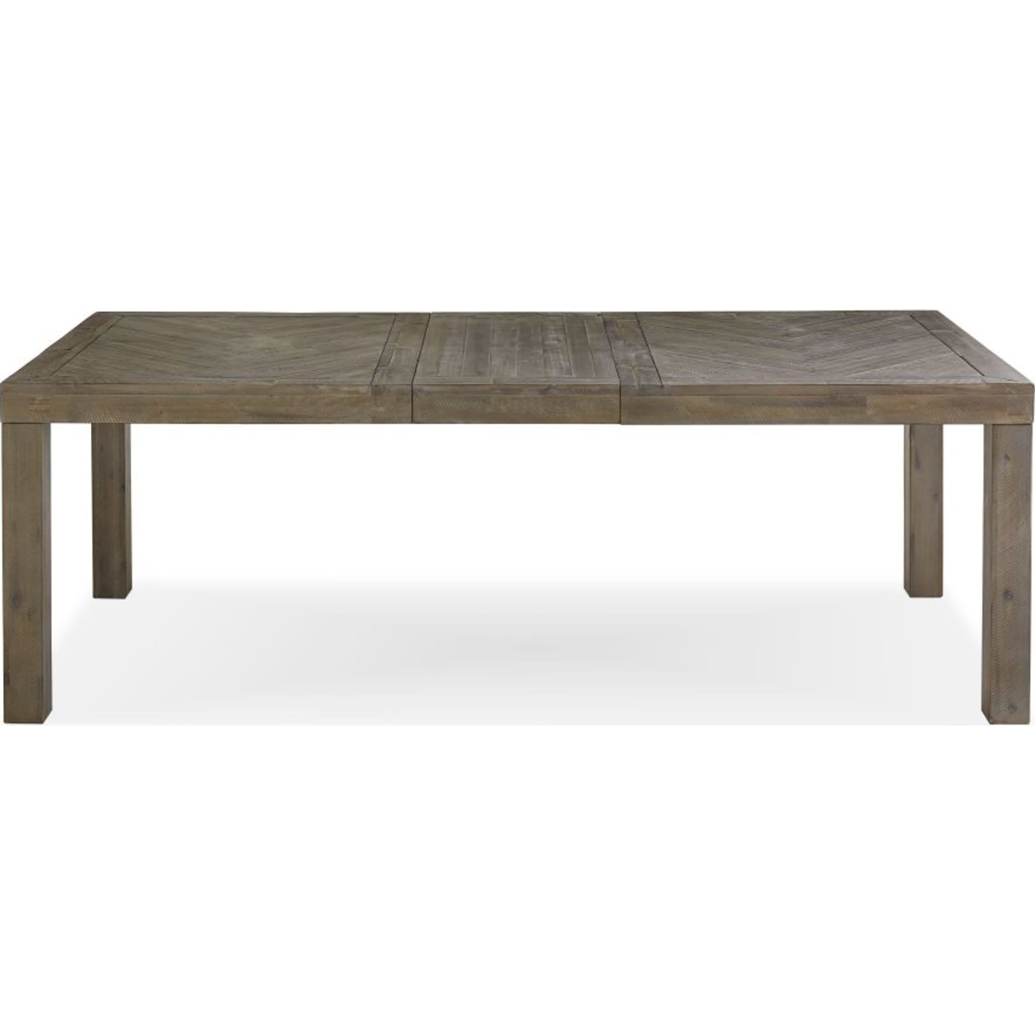 Herringbone Extension Table in Rustic Latte