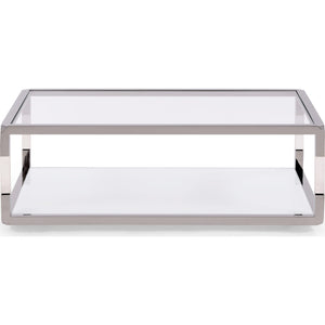 Jasper Coffee Table in Acrylic/White Glass/PSS