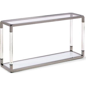 Jasper Console Table in Acrylic/White Glass/PSS