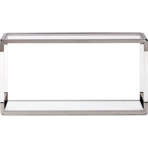 Jasper Console Table in Acrylic/White Glass/PSS