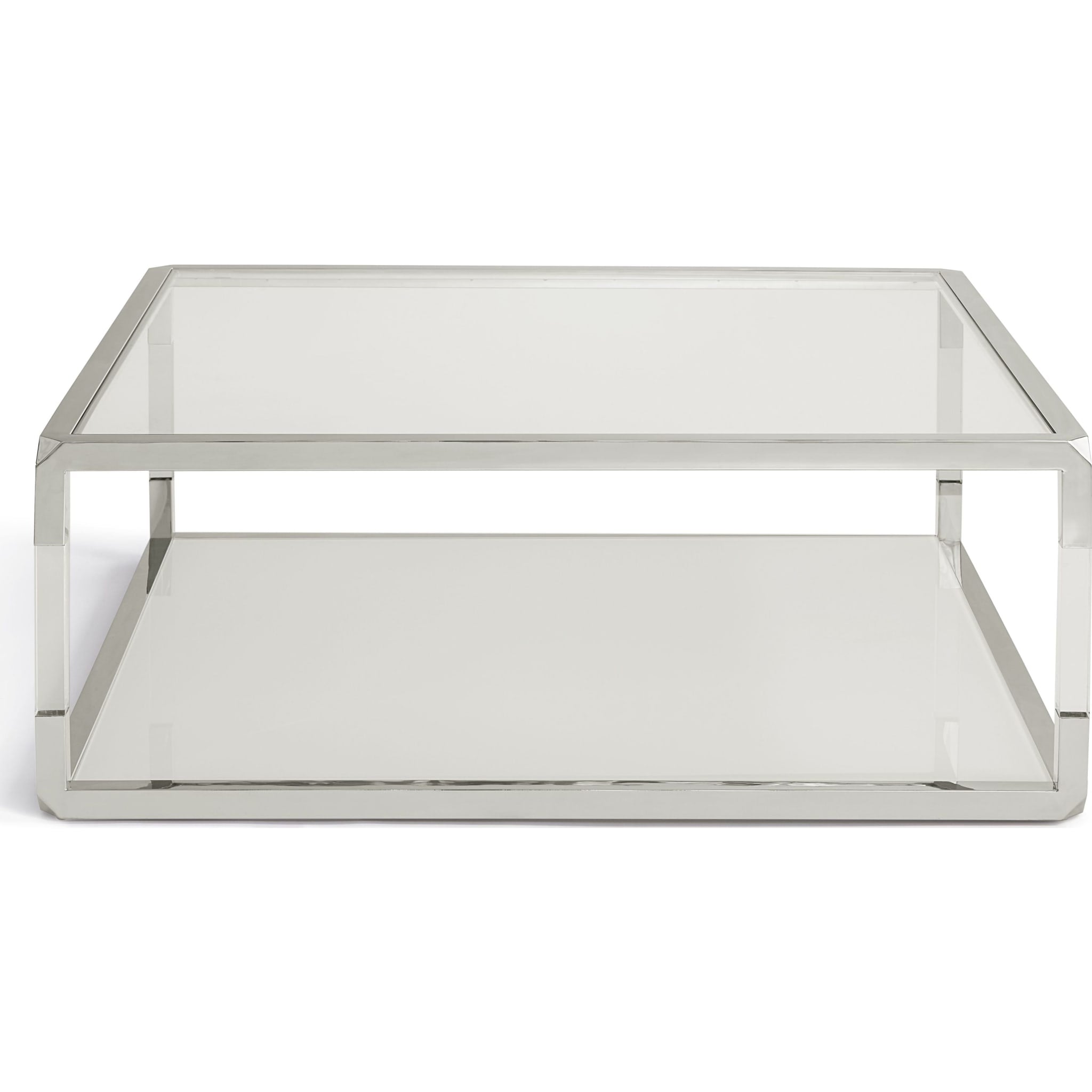 Jasper Square Coffee Table in Acrylic/White Glass/PSS