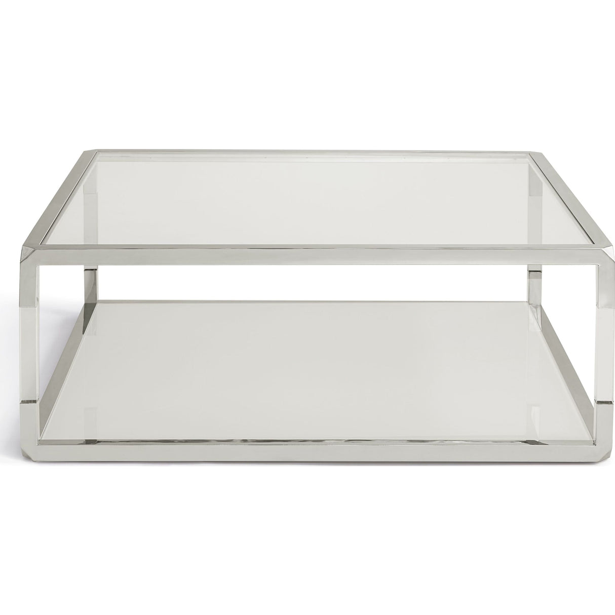 Jasper Square Coffee Table in Acrylic/White Glass/PSS