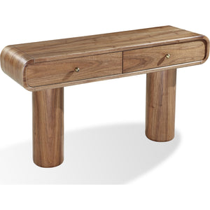 Juba Walnut Console Table in Mongoose