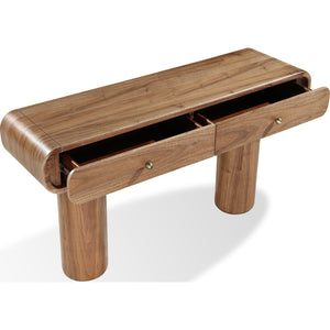 Juba Walnut Console Table in Mongoose