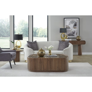 Juba Walnut End Table in Mongoose